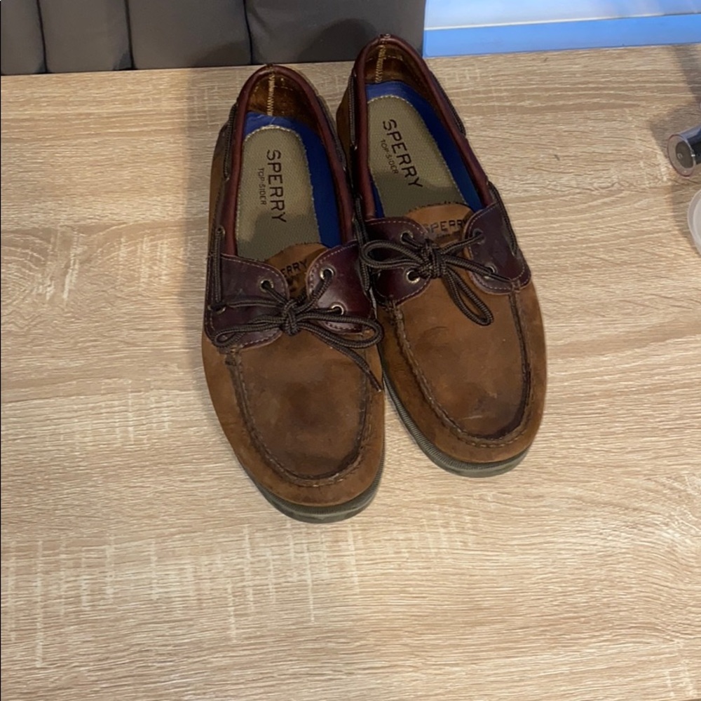 Dark brown sperrys, size 11